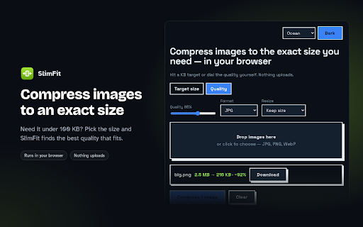 Compress Images to Target Size | SlimFit screenshot