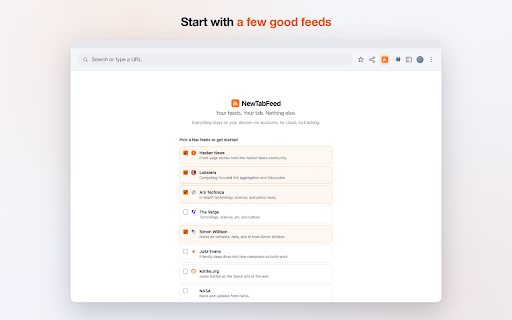 NewTabFeed screenshot