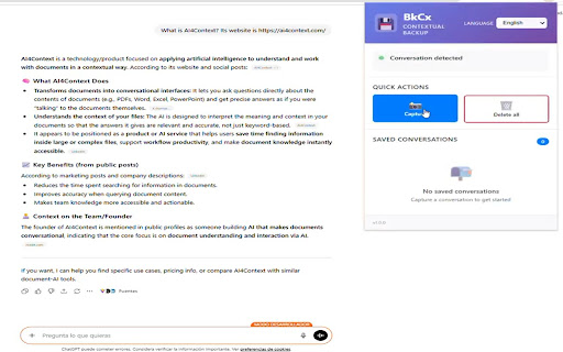 BkCx - Backup Contextual screenshot