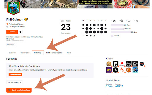 Strava Followback Detector screenshot