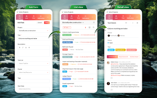 Zoho Projects screenshot