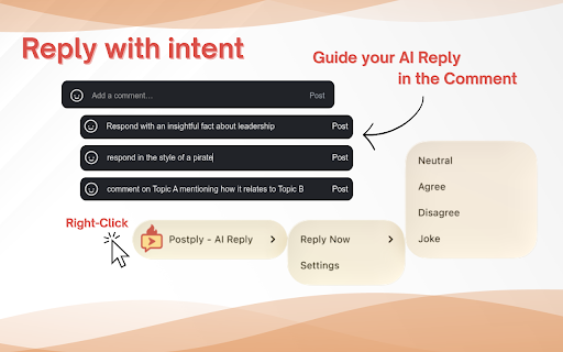 Postply - AI Reply Tool screenshot
