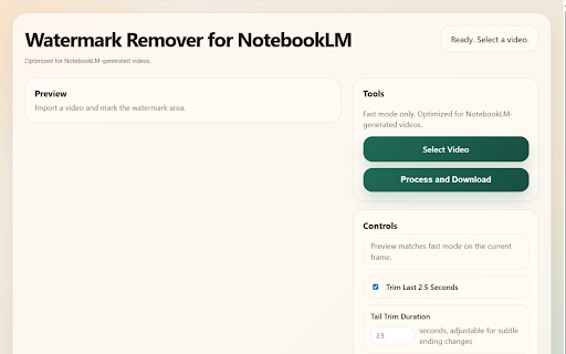 Watermark Remover for NotebookLM screenshot