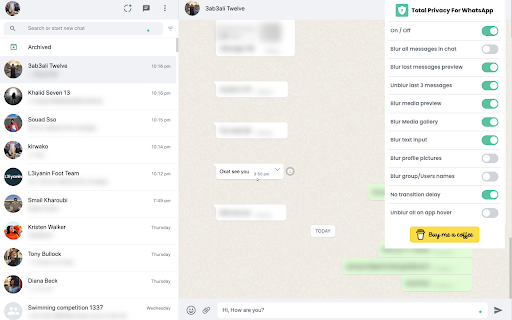 Total Privacy For WhatsApp Web - Whatsapp extra privacy screenshot