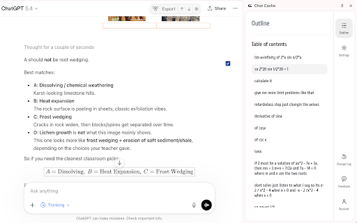 Chat Cache - Export ChatGPT to PDF, Word & NotebookLM screenshot
