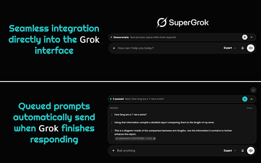 Grok Prompt Queue screenshot