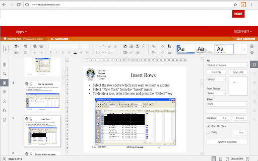 Presentation editor PPTWork for PPT slides screenshot