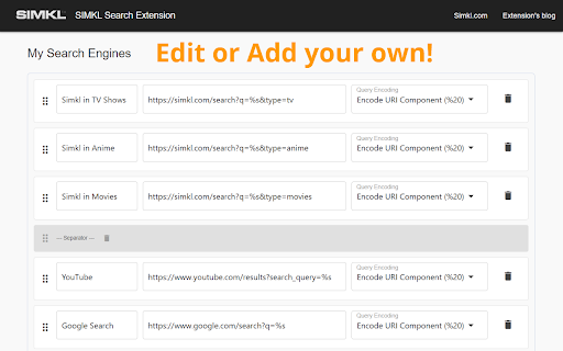 Simkl Search - Select and Search screenshot
