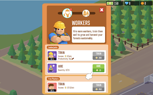 Idle Lumber Inc Game screenshot