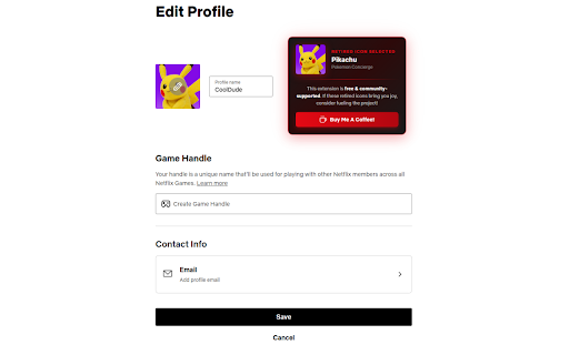 Netflix - Restore Retired Profile Icons screenshot