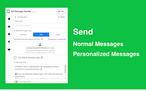 Message Sender - Web Sender screenshot