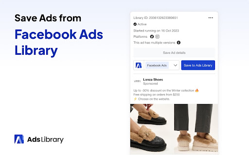 Ad Library - Save Facebook, TikTok, Youtube, Ins and Twitter Ads screenshot