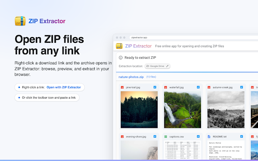 ZIP Extractor screenshot
