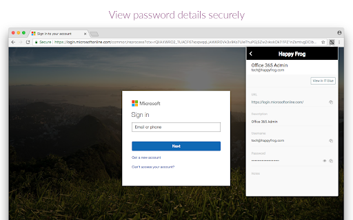 IT Glue Chrome Extension screenshot