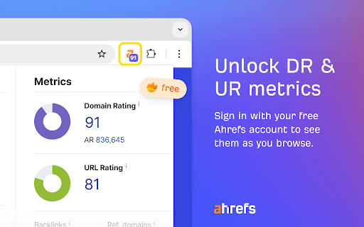 Ahrefs SEO Toolbar screenshot