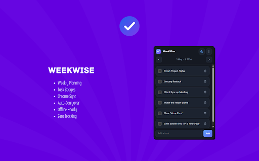 WeekWise screenshot
