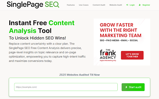 SinglePageSEO | Website & Content Analysis screenshot