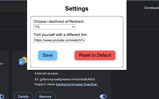 Rickroll Roulette screenshot