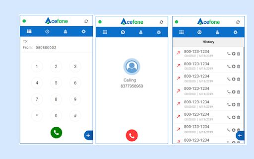 Acefone WebPhone screenshot
