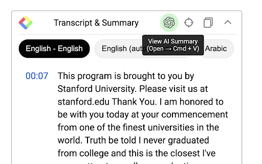 YouTube Summary & ChatGPT by Glasp screenshot