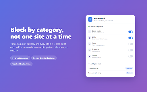 Website Blocker & Focus Timer — FocusGuard screenshot