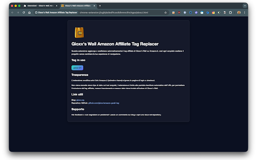 Gioxx's Wall Amazon Affiliate Tag Replacer screenshot