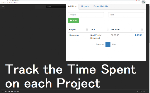 Free Time Clock for Google Chrome™ screenshot