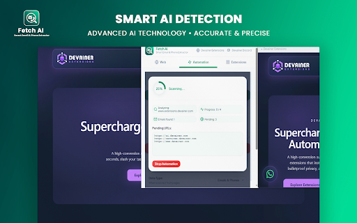 Fetch AI Smart Email & Phone Extractor screenshot