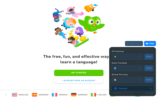 Duolingo DuoHacker screenshot