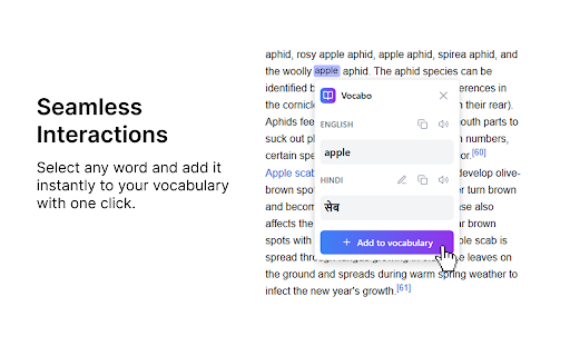 Vocabo - Learn 249+ Languages While Browsing screenshot