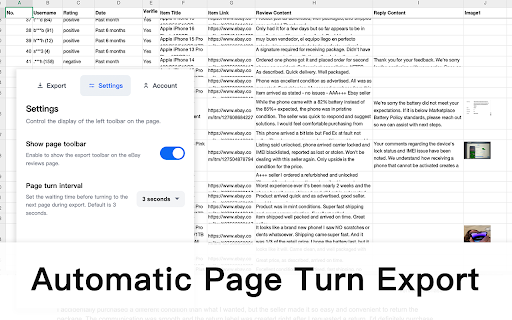 eBay Review Export Helper - Collect Product Reviews,Download Images screenshot