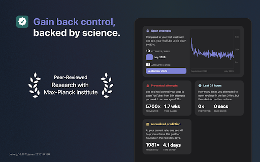 one sec | Website Blocker, Screen Time, Digital Detox, ADHD, Block Websites screenshot