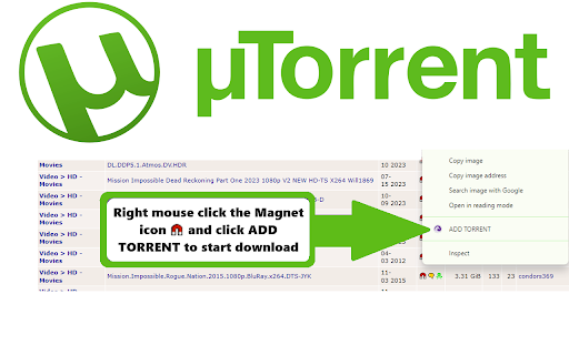 uTorrent screenshot