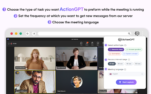 ActionGPT - ChatGPT for Meetings screenshot
