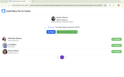 Twitter AutoFollow Pro screenshot