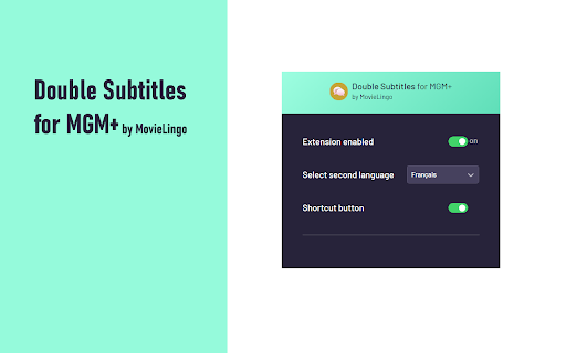 Double Subtitles for MGM+ by MovieLingo screenshot