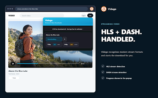 Vidego - Universal Video Downloader screenshot
