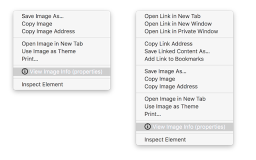 View Image Info (properties) screenshot