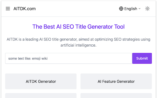 SEO Title Generator screenshot