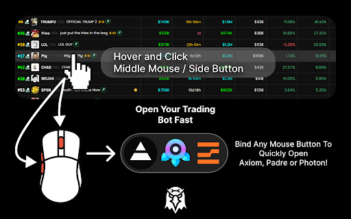 DEX Screener Utilities - Rug Filter, Bot Links & more! - dexscreener.com screenshot