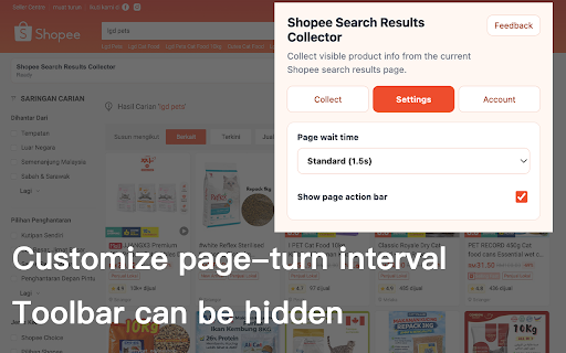Shopee Search Results Collector screenshot