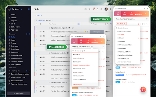 Zoho Projects screenshot