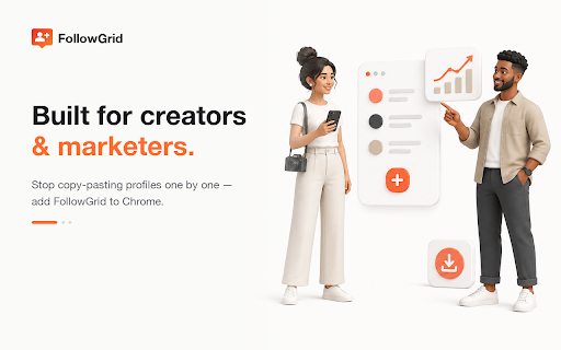 FollowGrid - Instagram Followers & Following Export screenshot