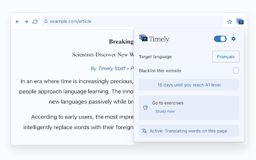 Timely Learning screenshot