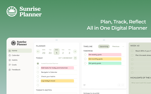 Sunrise Planner screenshot