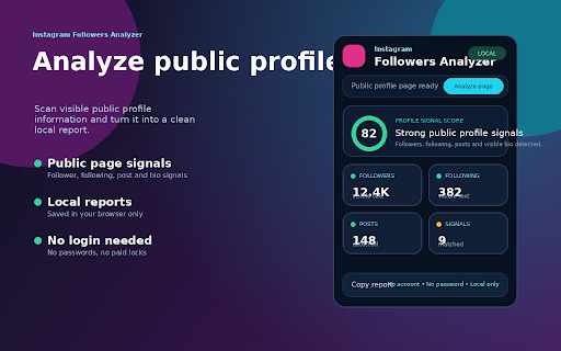 Instagram Followers Analyzer screenshot
