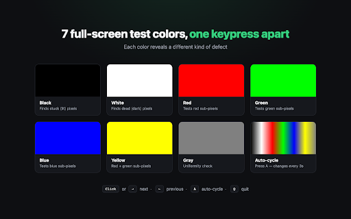 Dead Pixel Test — Screen Check screenshot