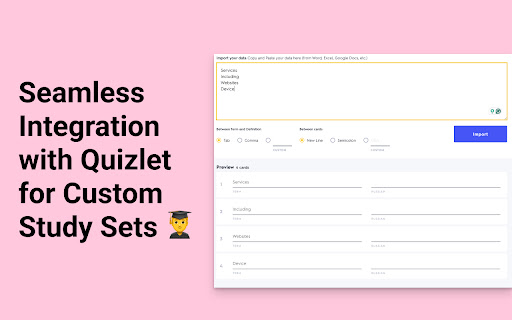 Quizlet QuickList screenshot