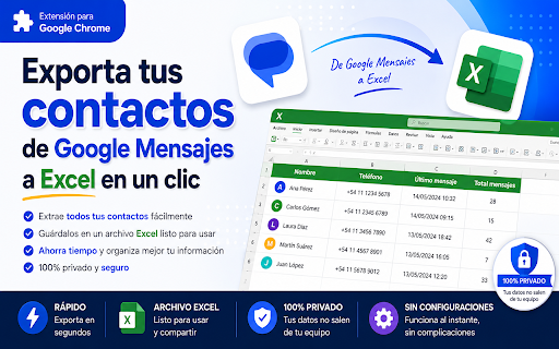 Exportador de Contactos - Google Mensajes screenshot