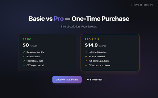 StoreSpy — Shopify Theme & App Detector screenshot